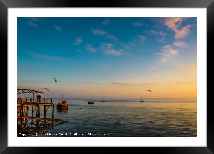 Leigh-on-Sea, Essex Sunset Framed Mounted Print by Lucy Bishop