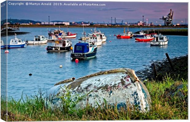 Paddy's Hole at South Gare Evening Light Canvas Print by Martyn Arnold