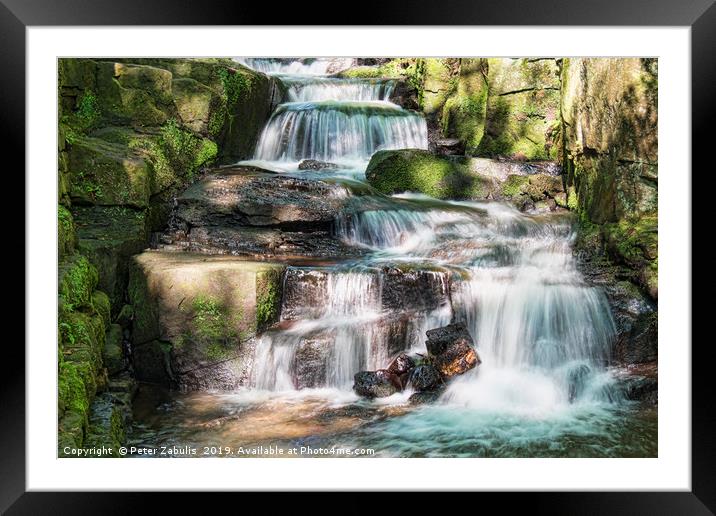 Lumsdale Falls Framed Mounted Print by Peter Zabulis