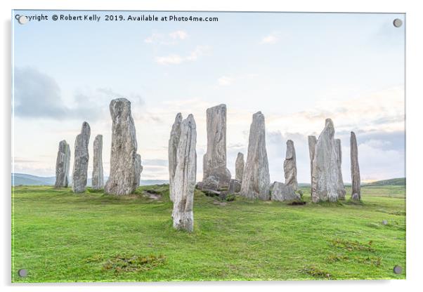 Callanish Stones on the Isle of Lewis Acrylic by Robert Kelly