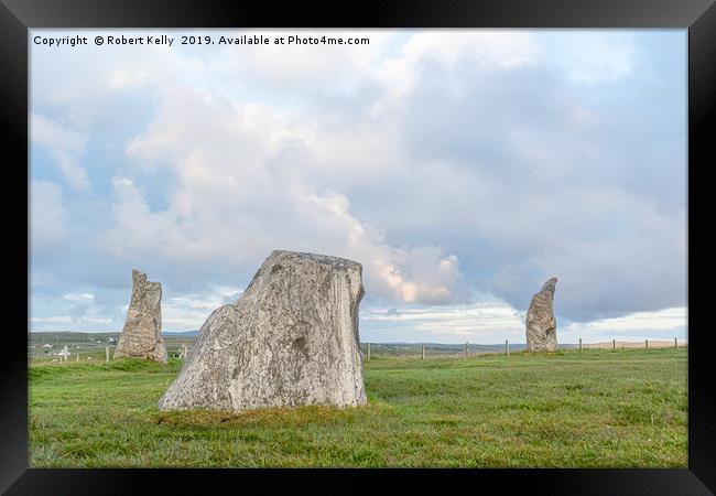 Callanish Stones on the Isle of Lewis Framed Print by Robert Kelly