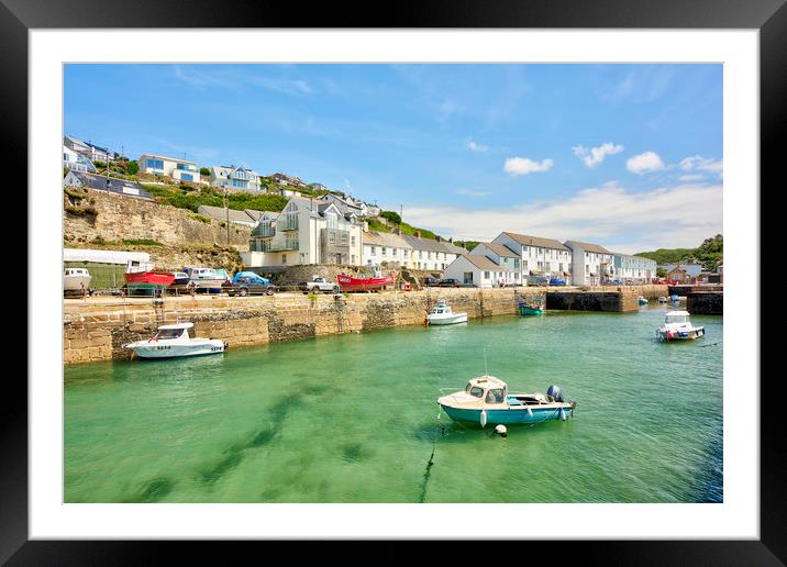 Portreath Harbour, Cornwall, UK. Framed Mounted Print by Malcolm McHugh