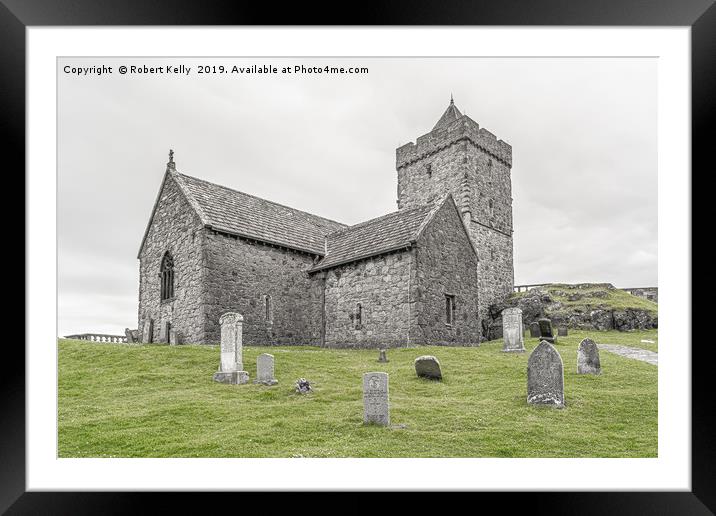 Rodel Church on the Isle of Harris Framed Mounted Print by Robert Kelly