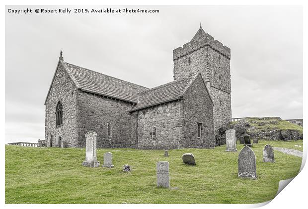 Rodel Church on the Isle of Harris Print by Robert Kelly