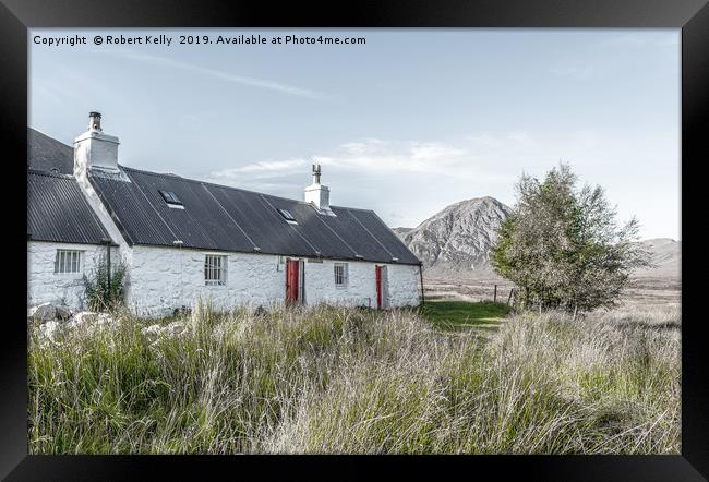 The Blackrock Cottage in Glencoe Framed Print by Robert Kelly