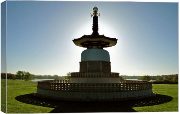 The Peace Pagoda at Willen Canvas Print by graham young