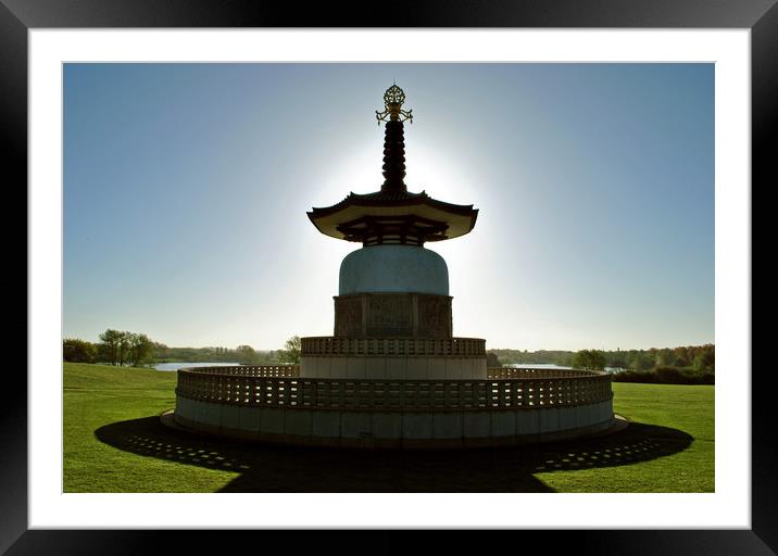 The Peace Pagoda at Willen Framed Mounted Print by graham young