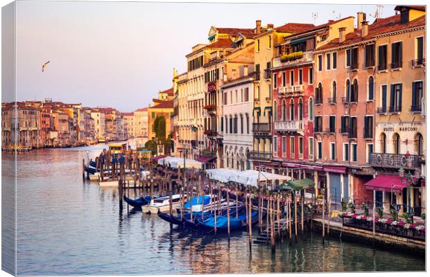 Life on Grand Canal Canvas Print by Svetlana Sewell