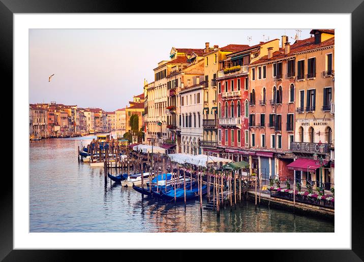 Life on Grand Canal Framed Mounted Print by Svetlana Sewell
