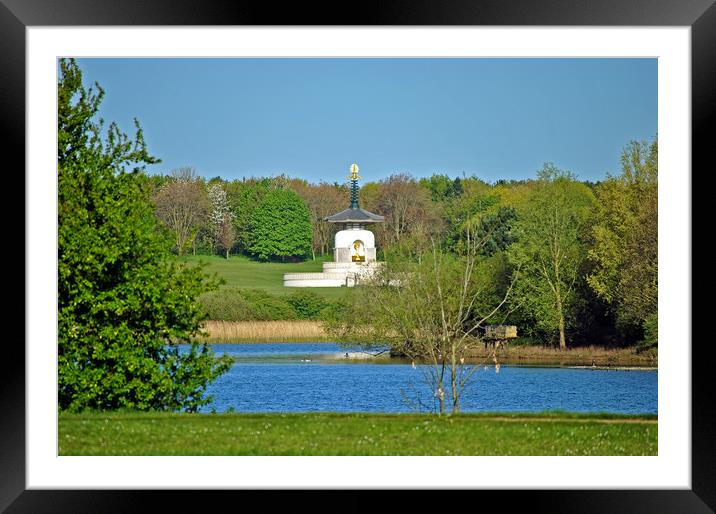 The Peace Pagoda at Willen Framed Mounted Print by graham young