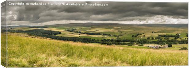 Hield House and Ettersgill, Teesdale Panorama Canvas Print by Richard Laidler
