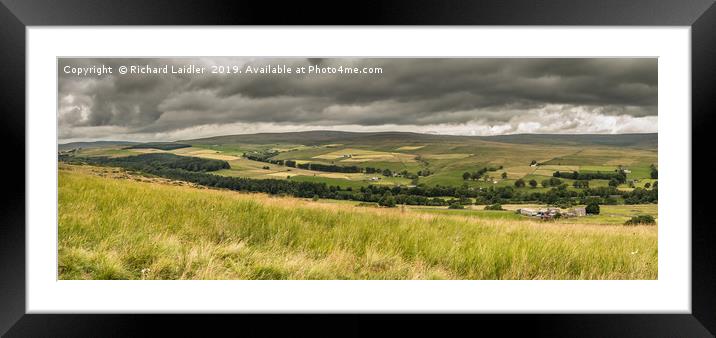 Hield House and Ettersgill, Teesdale Panorama Framed Mounted Print by Richard Laidler