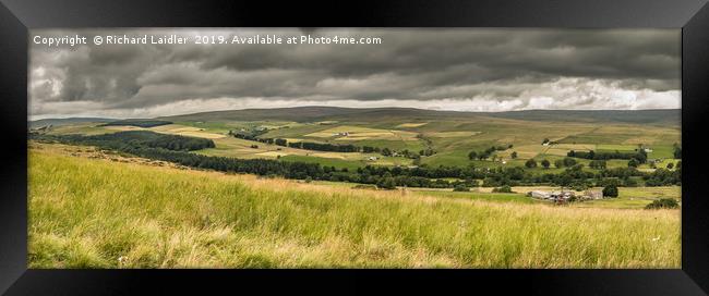 Hield House and Ettersgill, Teesdale Panorama Framed Print by Richard Laidler