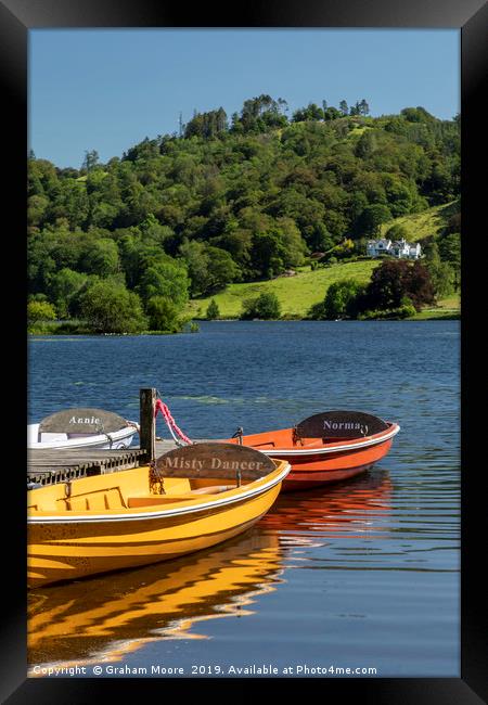 Grasmere pleasure boats Framed Print by Graham Moore