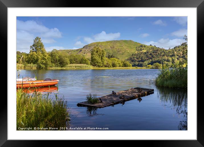 Grasmere landing stage Framed Mounted Print by Graham Moore