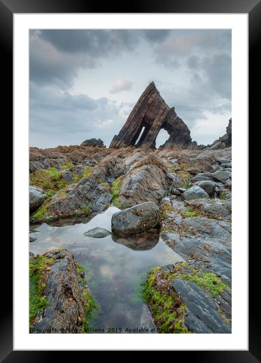 Blackchurch Rock, North devon Framed Mounted Print by Martin Williams