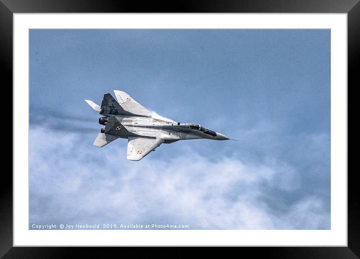 Mig-29 Russian Fighter Plane  Framed Mounted Print by Joy Newbould
