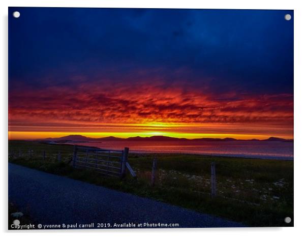 Sunrise at Scurrival, Isle of Barra Acrylic by yvonne & paul carroll