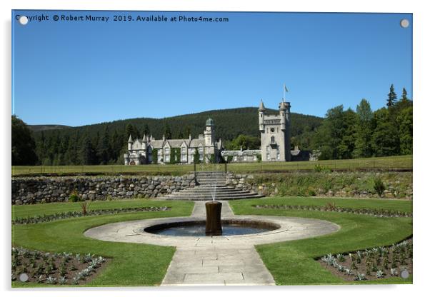 Balmoral Castle from the Castle gardens Acrylic by Robert Murray
