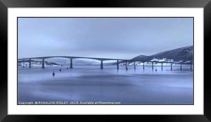 " Gisund Bridge to Finnsnes Norway" Framed Mounted Print by ROS RIDLEY