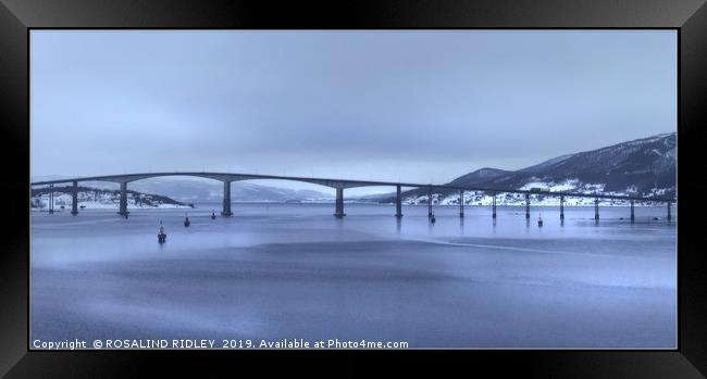 " Gisund Bridge to Finnsnes Norway" Framed Print by ROS RIDLEY