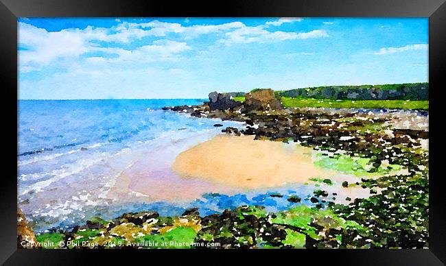 South Shields Watercolour  Framed Print by Phil Page