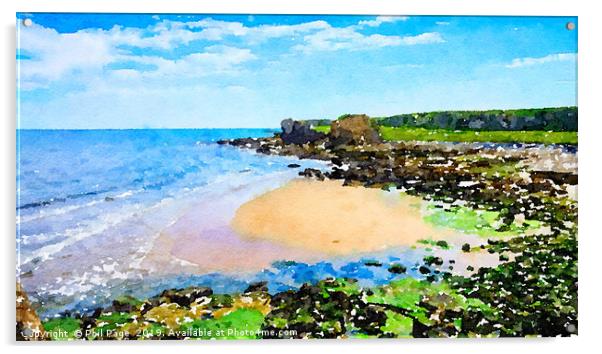 South Shields Watercolour  Acrylic by Phil Page