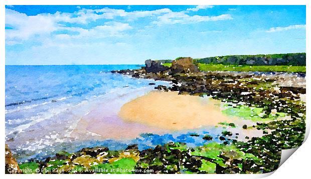 South Shields Watercolour  Print by Phil Page