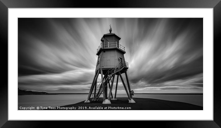 Long Exposure Herd Lighthouse Framed Mounted Print by Tyne Tees Photography