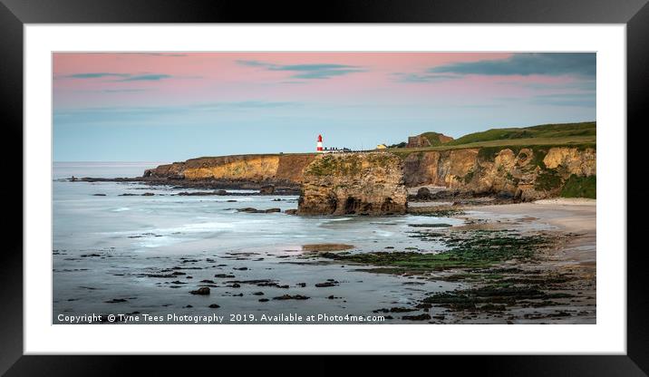 Low Tide at Marsden Rock Framed Mounted Print by Tyne Tees Photography