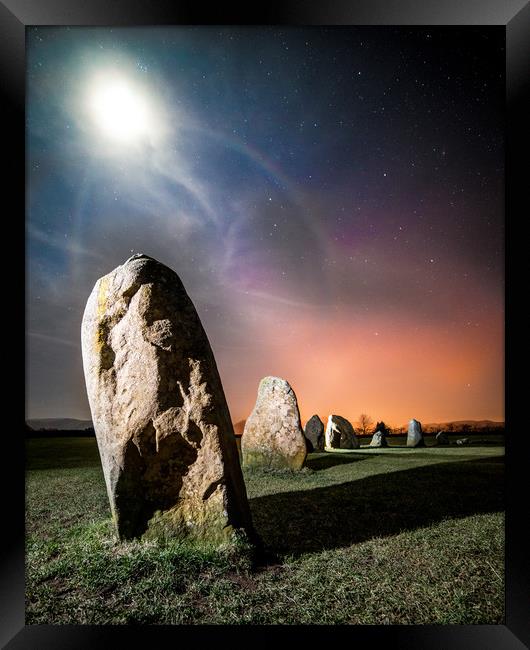 Castlerigg Stone Circle by Moonlight Framed Print by Rich Berry