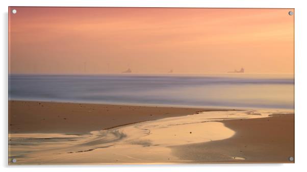 Sunrise, Aberdeen Beach Acrylic by Mike Stephen