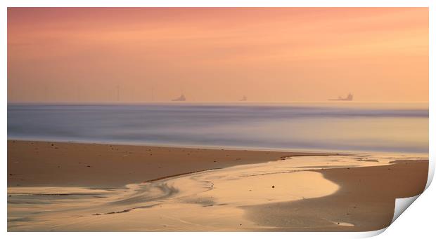 Sunrise, Aberdeen Beach Print by Mike Stephen