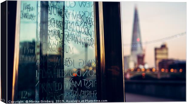 The Shard and the Millennium Measure Canvas Print by MazzBerg 