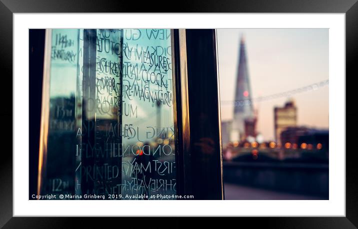 The Shard and the Millennium Measure Framed Mounted Print by MazzBerg 
