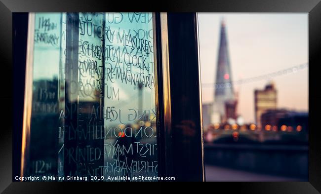 The Shard and the Millennium Measure Framed Print by MazzBerg 