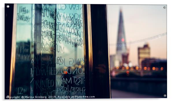 The Shard and the Millennium Measure Acrylic by MazzBerg 