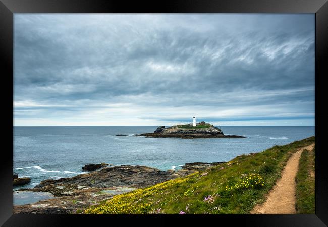 Godrevy Lighthouse Framed Print by Andrew Michael