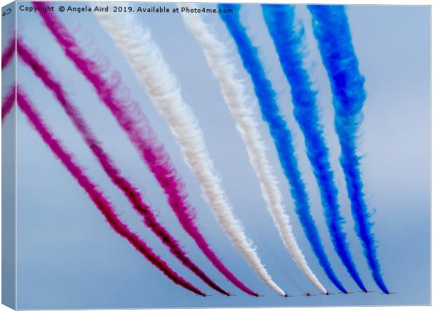 The Red Arrows. Canvas Print by Angela Aird