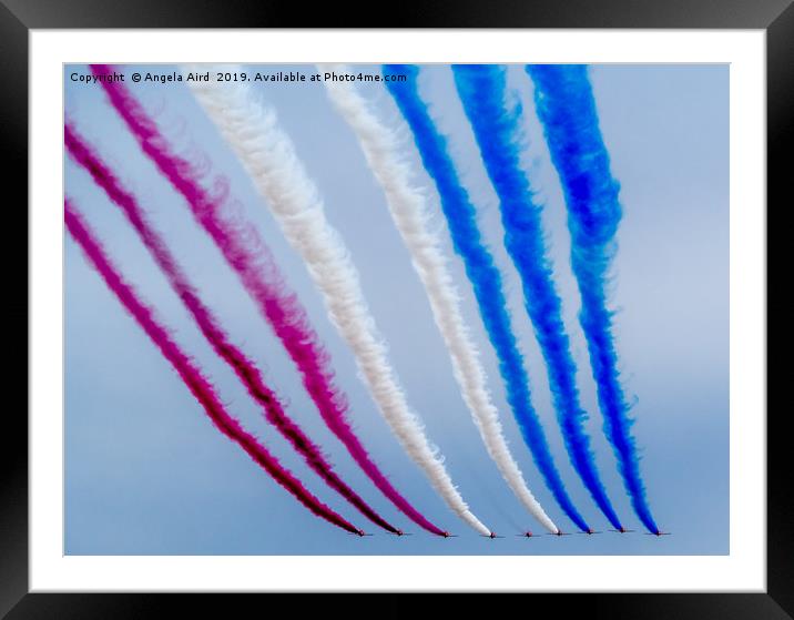 The Red Arrows. Framed Mounted Print by Angela Aird