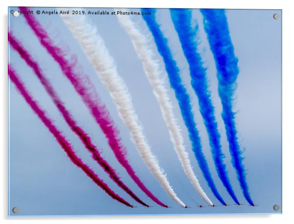 The Red Arrows. Acrylic by Angela Aird