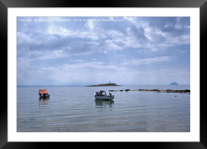 Pladda & Ailsa Craig, Firth of Clyde, Scotland. Framed Mounted Print by ALBA PHOTOGRAPHY