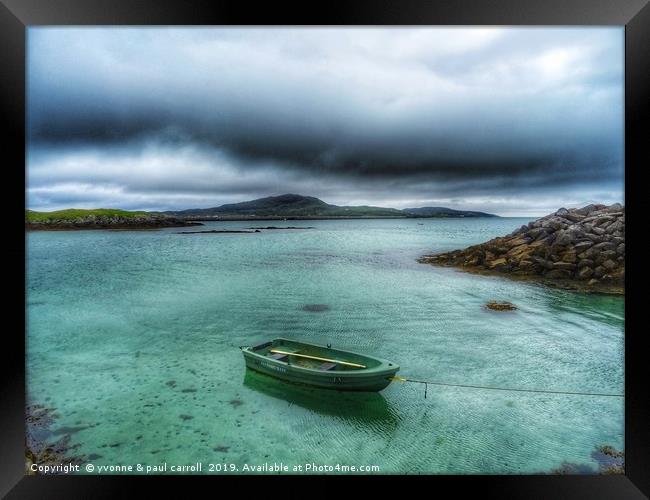 Lone boat, South Uist, Outer Hebrides Framed Print by yvonne & paul carroll
