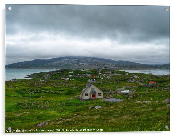 Isle of Eriskay on a moody day Acrylic by yvonne & paul carroll