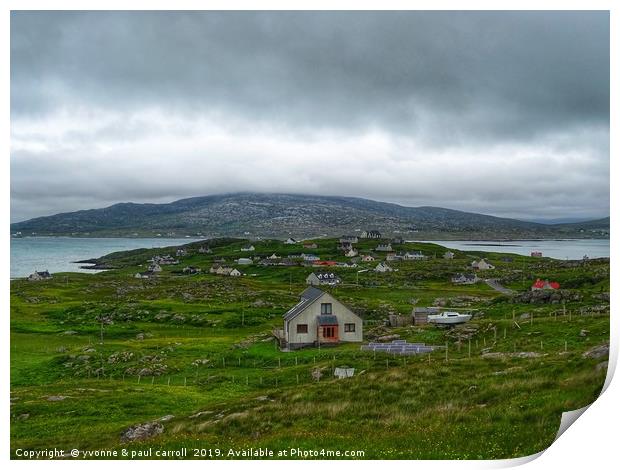 Isle of Eriskay on a moody day Print by yvonne & paul carroll