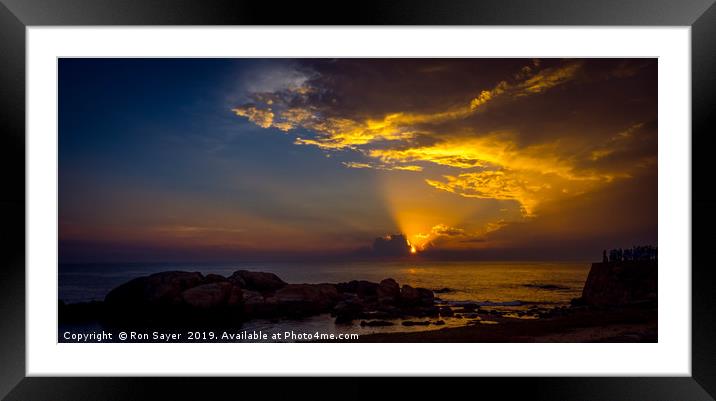 Sunset Galle Fort SirLanka Framed Mounted Print by Ron Sayer