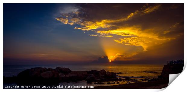 Sunset Galle Fort SirLanka Print by Ron Sayer
