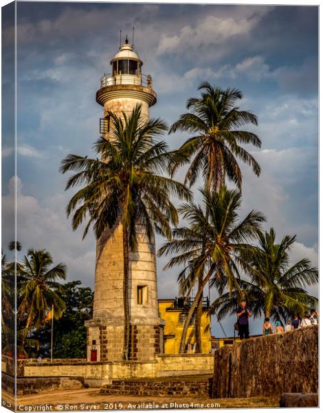 Galle Lighthouse  Canvas Print by Ron Sayer