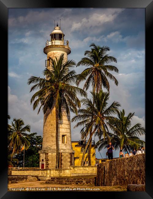 Galle Lighthouse  Framed Print by Ron Sayer