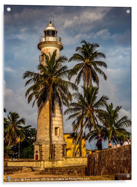Galle Lighthouse  Acrylic by Ron Sayer